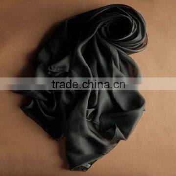 Black Silk Fleece Scarf