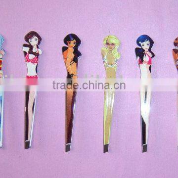 China Stainless steel makeup tweezers