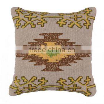 Natural Fibres Embroidery Cushion Cover