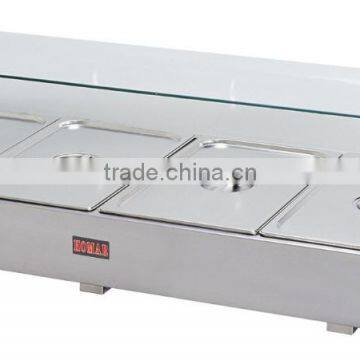 4-Head Electric Bain Marie with Curved Glass Cover (WBT-4V-A)