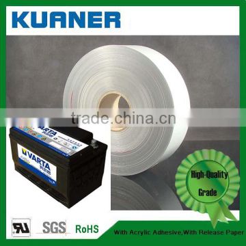 UV Certification strong adhesive self adhesive paper labels for storage battery