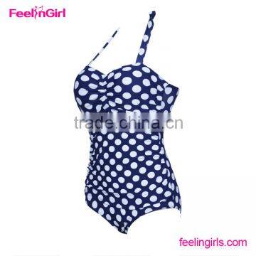 Plus Size High Cut Pretty One Piece Swimsuit