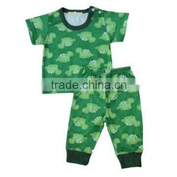 Wholesale Short Sleeve Animal Pattern Printed Pajama Set For Kids