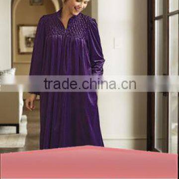 Export Purple Long Luxury Zip Front Women's Loungewear Pyjama