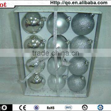 Wholesale advertising customized glitter styrofoam balls decorated for christmas