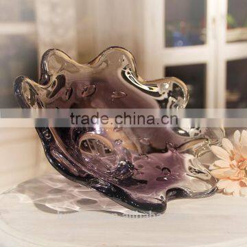 New Design Elegant Purple Glass Plate photo-3
