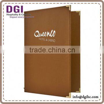 Exquisitely Gentle Design Wine Glass for Hotel / Leather Cover / Hardcover Menu Book photo-3