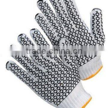 string knit glove ,black dotted glove,cotton glove