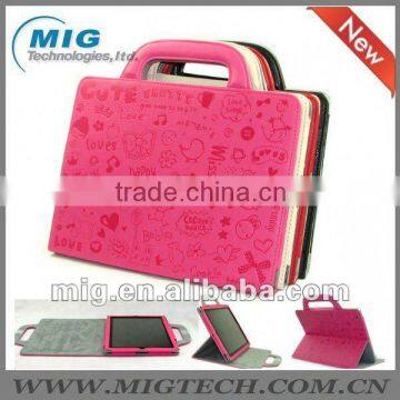 For ipad hand bag, leather case for ipad