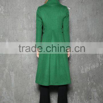 Green Long Coat Winter Coat Wool Jacket Army Coat photo-5