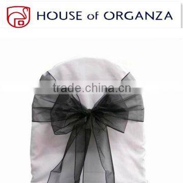 Black Organza Chair Sash