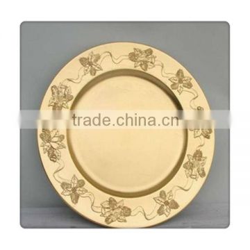 Decorative Plastic Gold Flower Plates