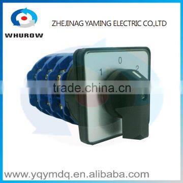 LW26-125/3High quality dc voltage manual electrical momentary changeover rotary switch 125A three poles(phase) sliver contacts