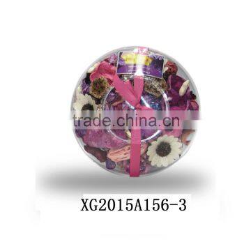 Multi-scented Dried Flower In Round Glass Vase photo-3