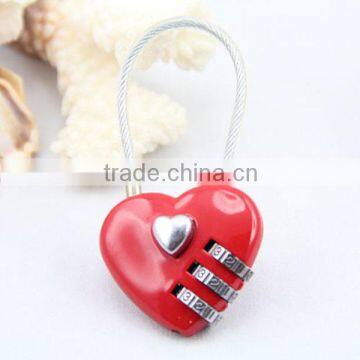 2015 Promotional Gifts Cable Lock Children Lovely Red Heart Padlock photo-2