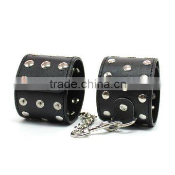 soft PU Sex leather bondage hand cuff