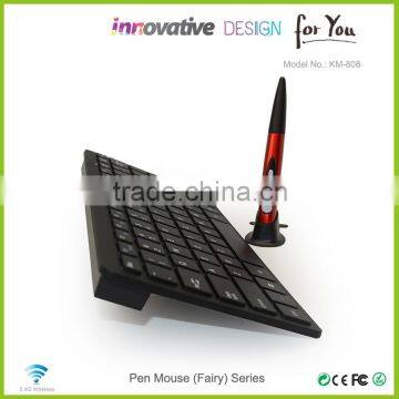 Ergonomic design Wireless cheap Keyboard and pen Mouse Combo can stylus Pen for Tablet/Smartphone