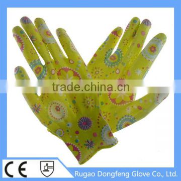 CE approved 13g nylon wholesale garden gloves for light work