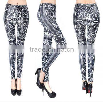 Digital Printing Pattern Shiny Leggings for Ladies