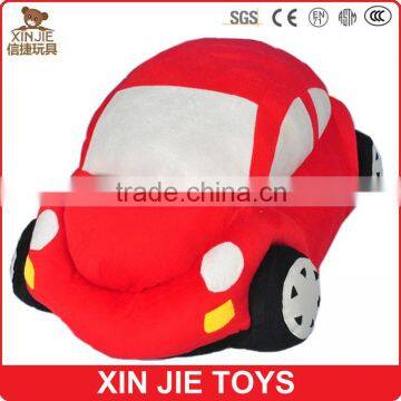 good quality plush red car toy stuffed kids soft car toy