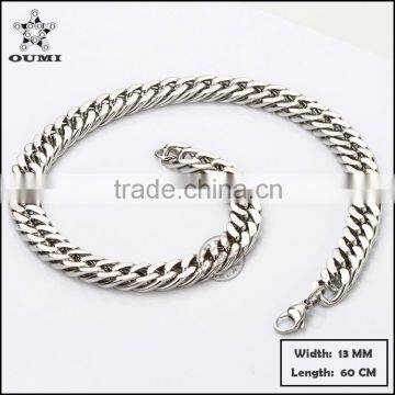 Fashion Metal Chain Stainless Steel Chain Double Curb Chain Necklace Jewelry photo-4