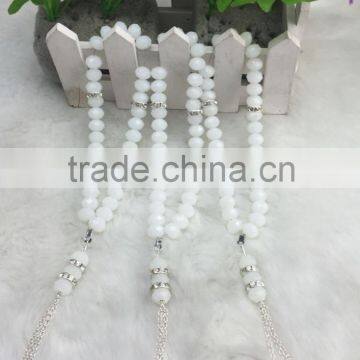 Yiwu hot seller products 33 pieces beads 10mm islamic white color Prayer Beads excellent crystal material