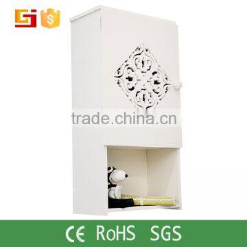 White Color Living Room Hanging Furniture Wall Floating Cabinet Shelf