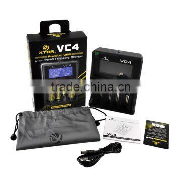 Alibaba Wholesale Popular Product Original Xtar VC4 Intelligent Li-ion Battery USB Charger 5V 2.1A Fast Charger With LCD Display