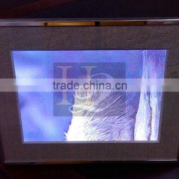 Clear Acrylic photo picture frame with LED light for display