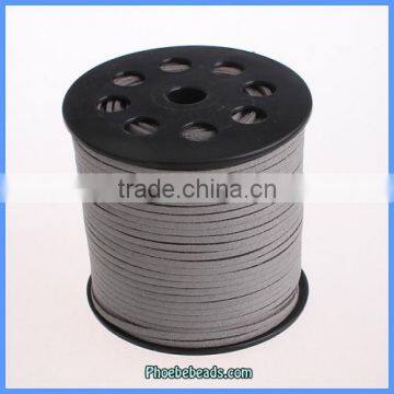 Wholesale Flat Suede Strings Dark Grey Color For Jewelry Making SC-1128