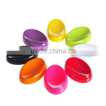 Simple colorful decorative plastic oval soap dishes for wholesale