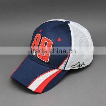 MESH RACING BASEBALL CAP WITH EMBROIDERY