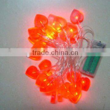 great popularity heart-shaped battery christmas led lights