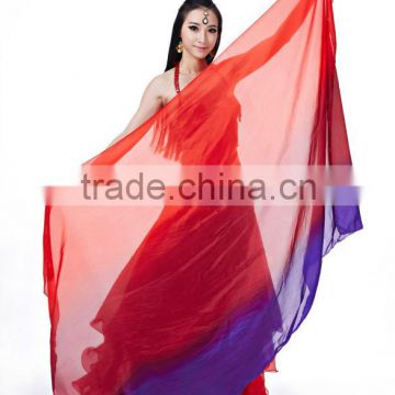 SWEGAL Newest Wholesale belly dance 100% silk fan veils