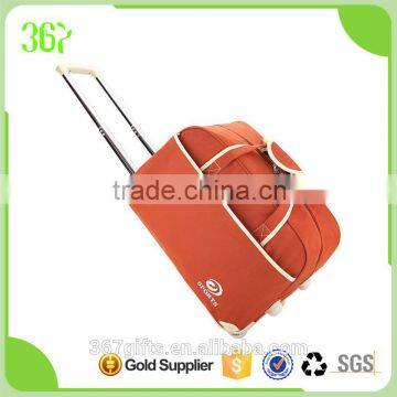 Hot Sale Fashion Travel Luggage Orange School Trolley Bag for Teenager