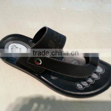 cheap high quality pu injection slippers for men