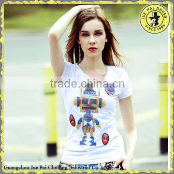 High Quality Colorful Printing American Casual Female Tshirt photo-2
