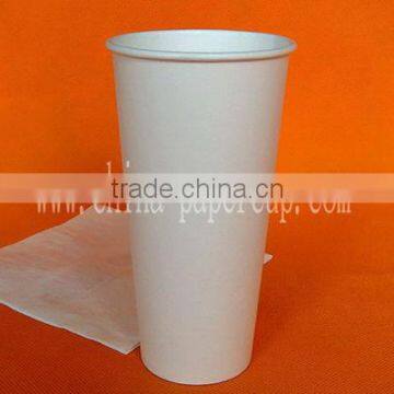 24oz Eur 22oz wholesale disposable single wall big hot and cold drink customer design paper cup with lid