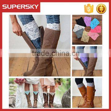 A-252 boot toppers crochet lace faux lace boot cuffs socks boho boot cuffs in lace