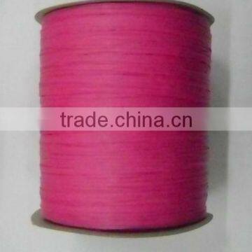 HOT SALE! 38MM Hot Pink Paper Raffia Ribbon Spool, Paper Wrapping Cord, Paper Packaing Rope.