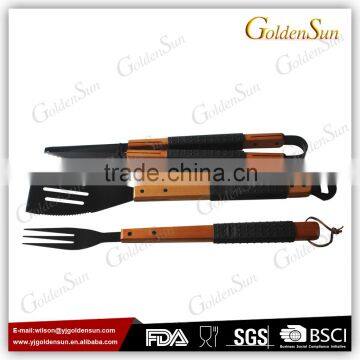 3pcs Non Stick Coating BBQ Tool Set With TPR Handle
