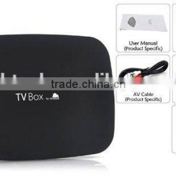 Wholesale Android smart tv set top box Android 4.4 quad core youtube youporn IPTV box with free channels