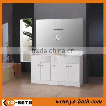 double sink high gloss bathroom cabinet