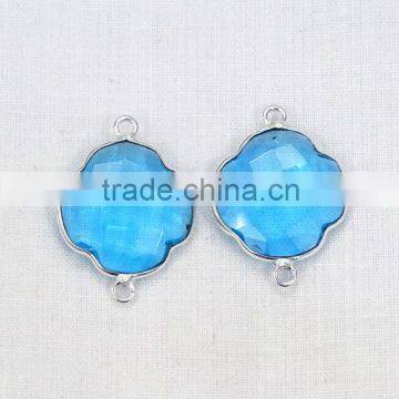 Sterling Silver B.T Quartz Gemstone Connector
