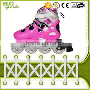 cheap wholesale shoes in china adjustbale pink roller skate shoes for girls