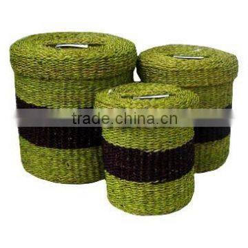 Multicolors Nice Seagrass Basket, Box With Lid 2016 photo-5