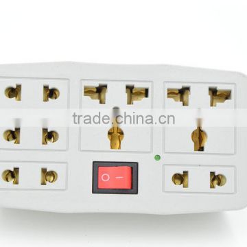 7 way with one switch wireless Muti-Purpose Electrical Safety Power Supply Wall Electrical Switch Socket Brand