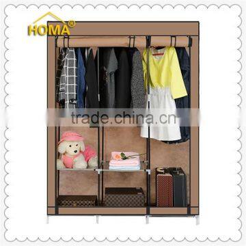 2016 Beautiful Purple Assemble Style Fabric Wardrobe for Storage photo-4