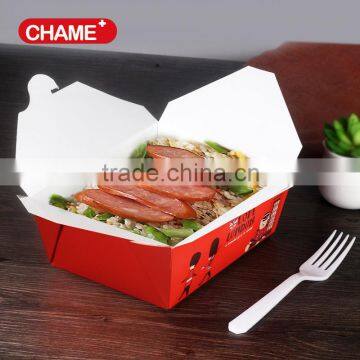 eco-friendly recycled microwaveable paper chinese food box /take out food boxes