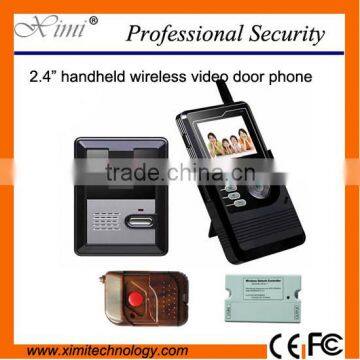 Wireless video door phone 204inch 2.4G handheld video door intercom door bell